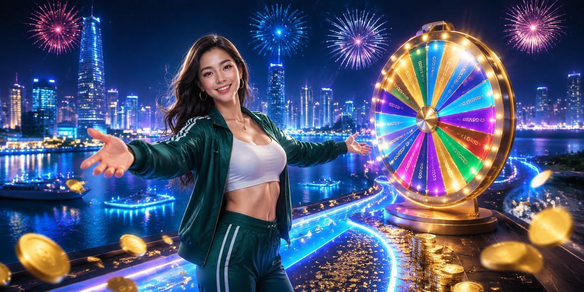 Không khí sôi động tại TP. Hồ Chí Minh với bảng đèn neon chương trình lucky draw và ưu đãi trực tuyến