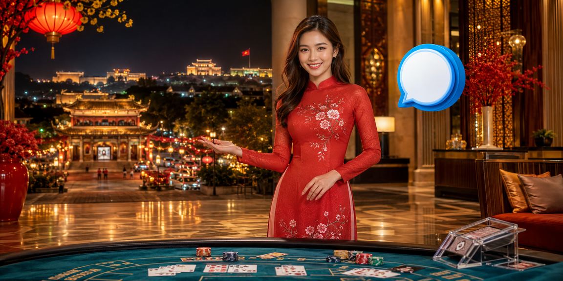 Không khí lễ hội Huế về đêm, người dùng trải nghiệm Baccarat trực tuyến trên thiết bị di động